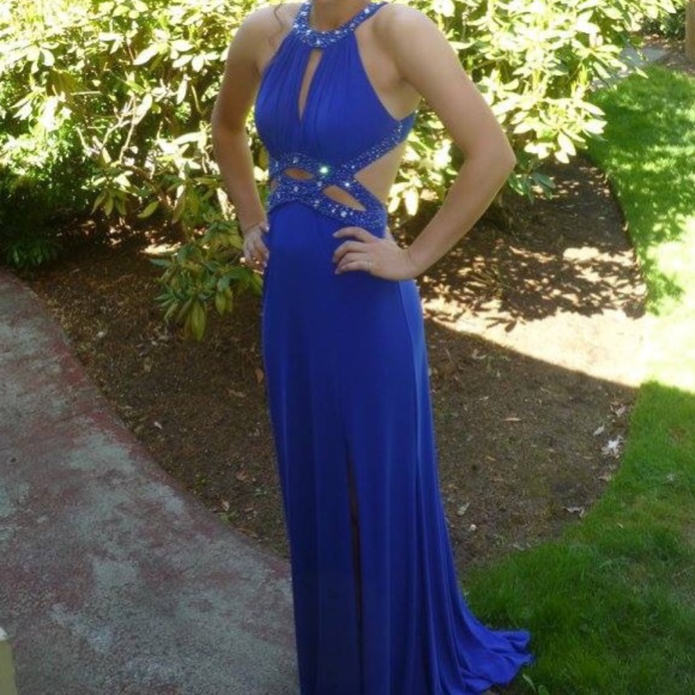 Morgan & Co. Blue Formal Dress